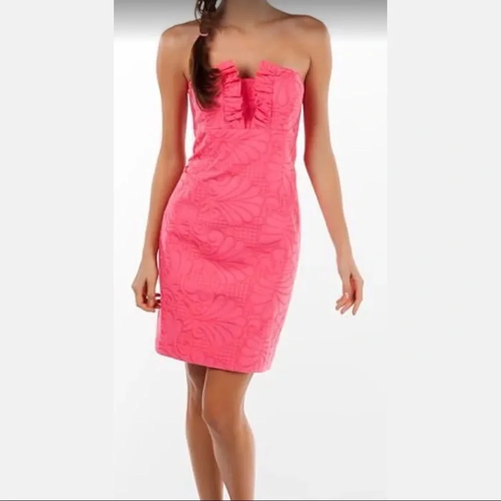 Lilly Pulitzer Frankie Dress in Pink Salmon - Picture 4 of 16